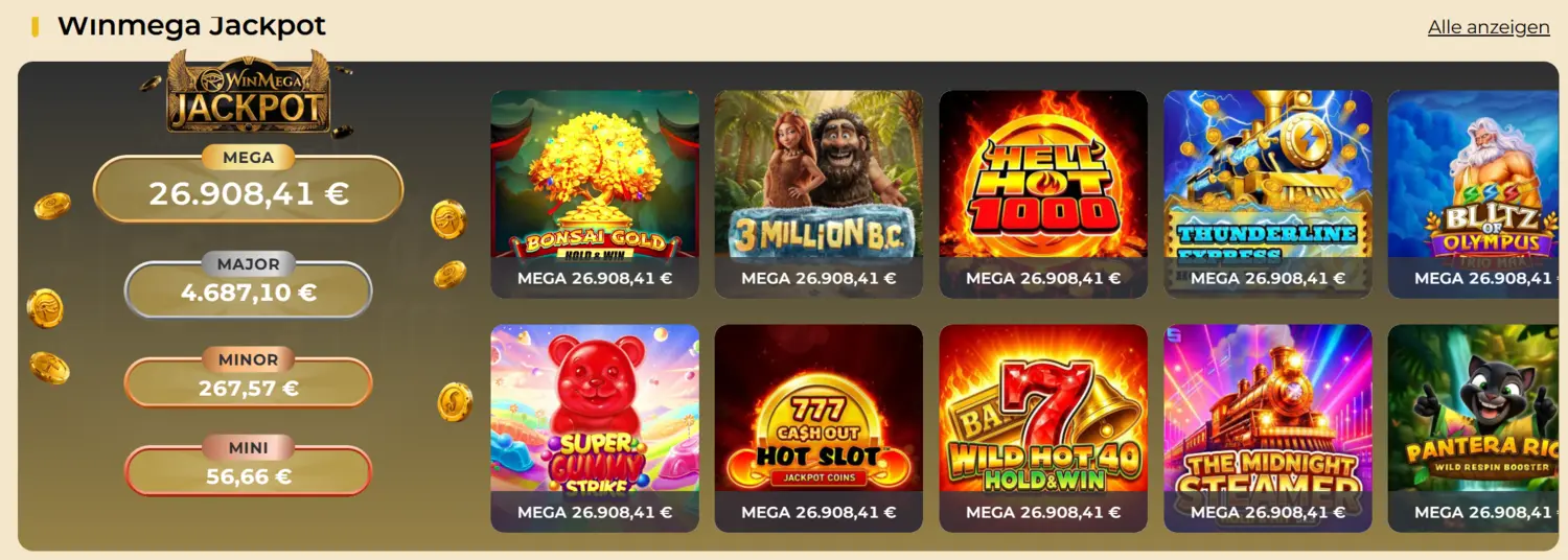 WinMega Casino Jackpot